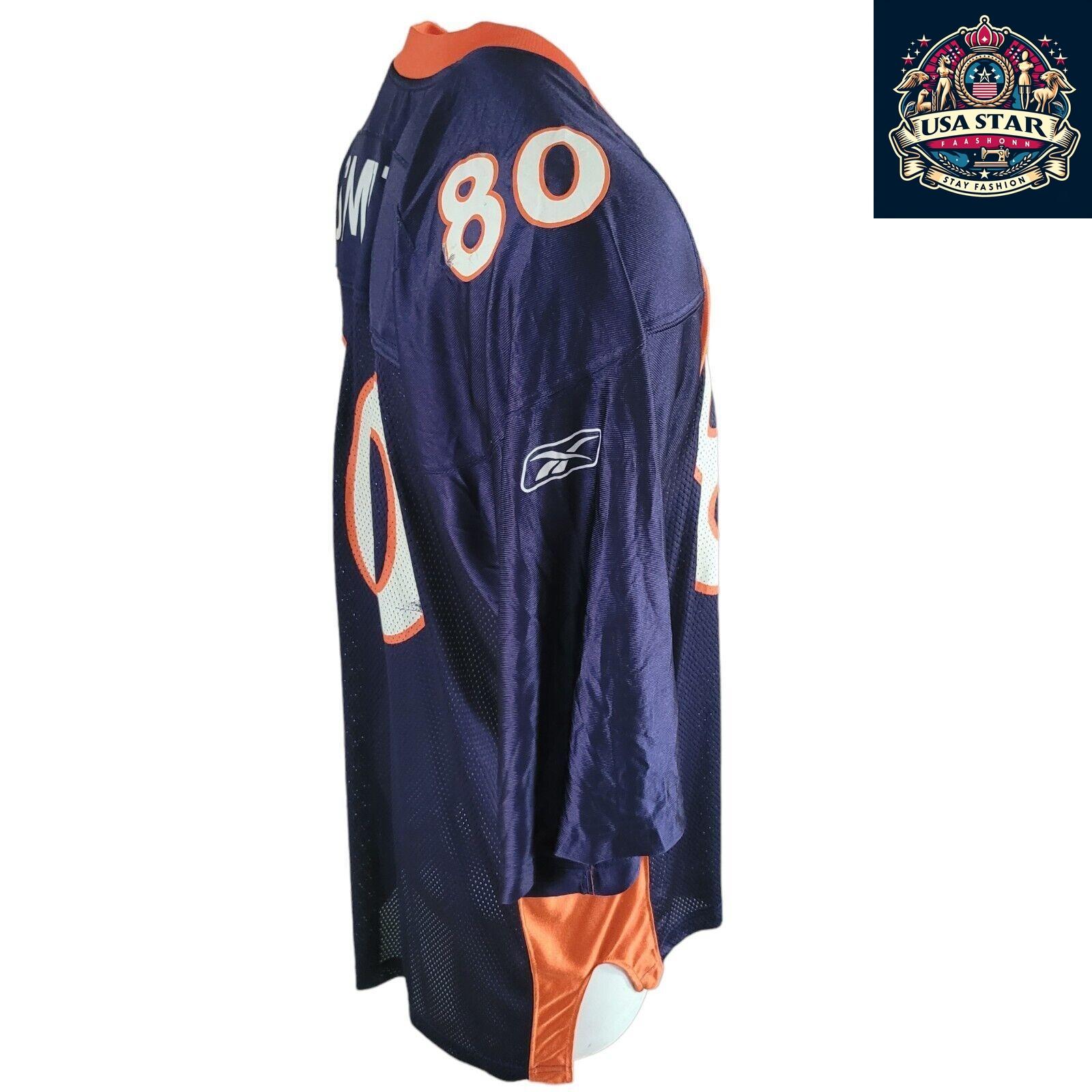 Reebok Broncos Jersey #80 Smith XL - Authentic, Lightweight, Breathable NFL Design for Fans - USASTARFASHION