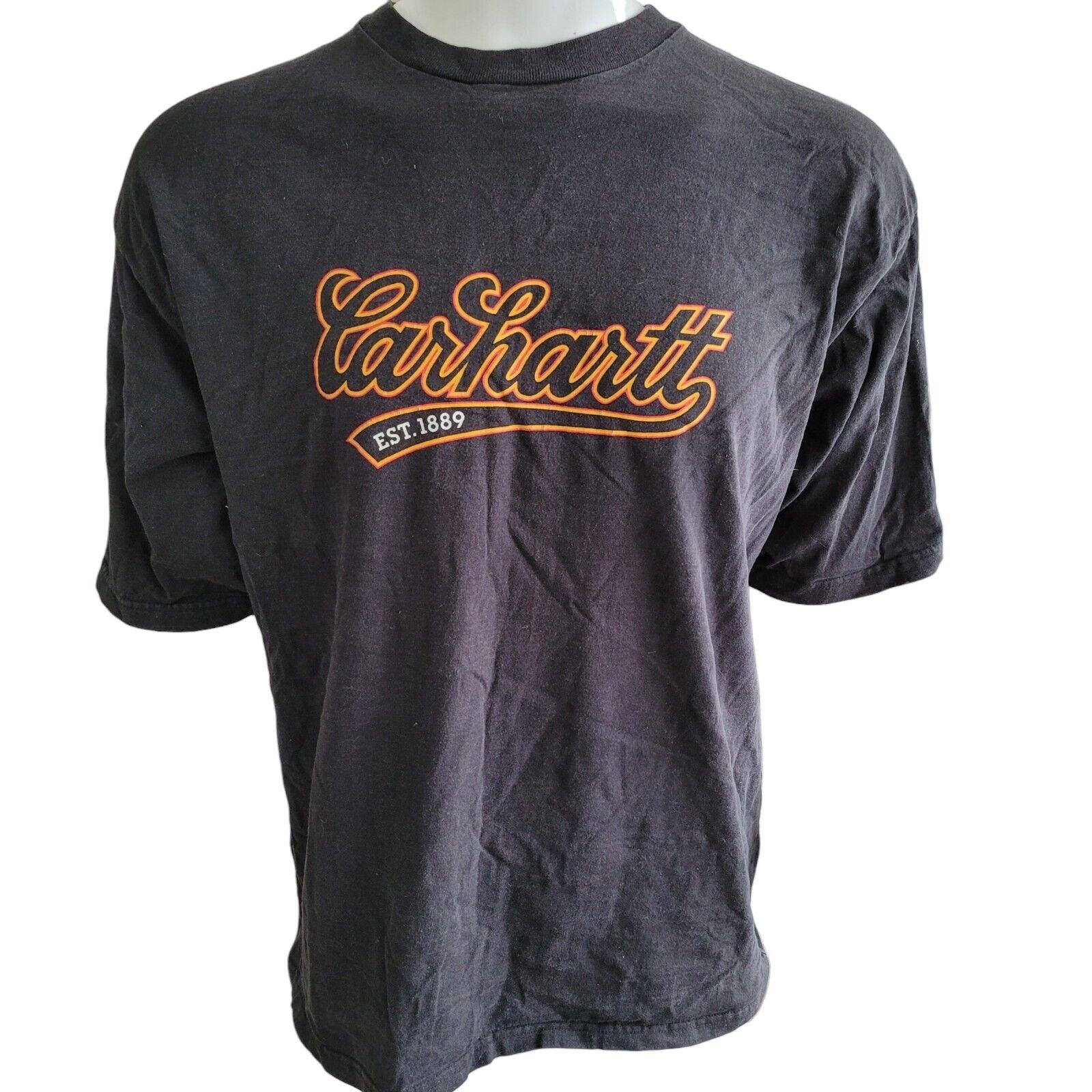 Vintage Carhartt Men's T-Shirt - 100% Cotton, Original Fit, Iconic Logo-USASTARFASHION