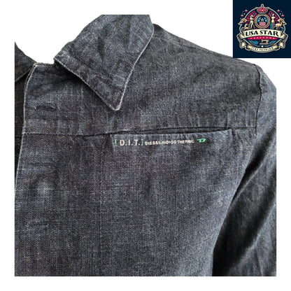 Diesel Men's Jacket Indigo Thermic Size M, Stylish Design, Comfortable Fit, Warmth & Versatility - USASTARFASHION