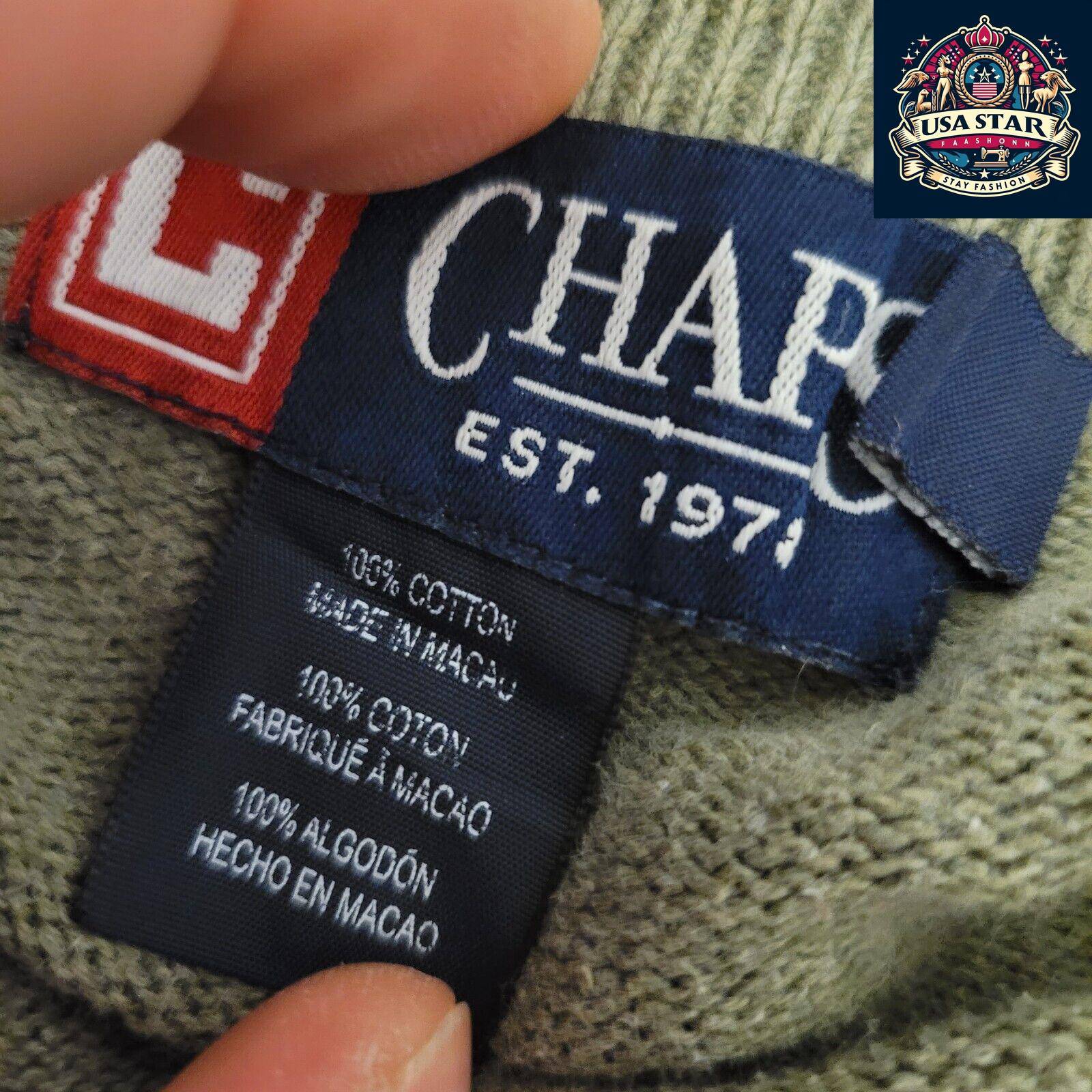 Chaps Ralph Lauren XL Cotton Jumper - Stylish, Comfortable, Perfect for Layering USASTARFASHION