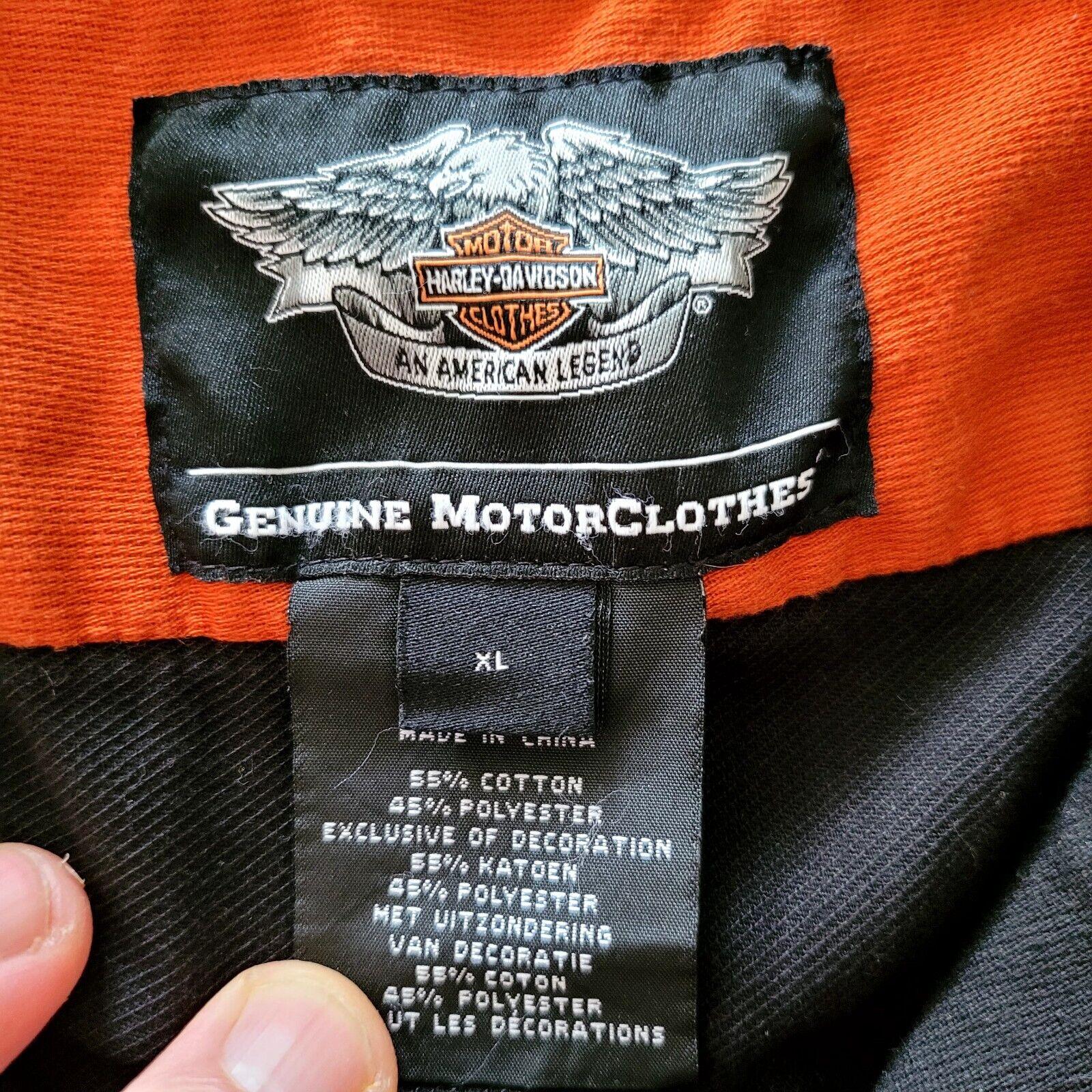 Genuine Harley Davidson XL Shirt with Stitched Logos - Great Condition-USASTARFASHION