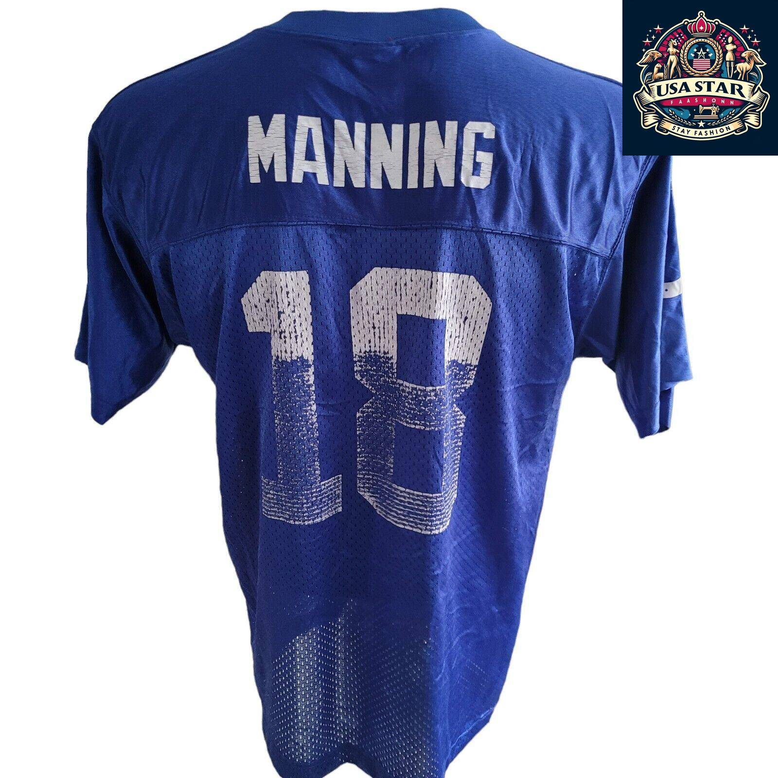 Peyton Manning Jersey #18 Reebok NFL Youth XL Shirt - Breathable Fabric, Team Colors - USASTARFASHION