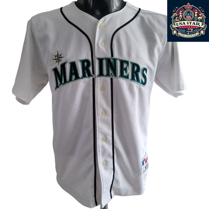 Youths Seattle Mariners Baseball Jersey By Russell  Athletic ICHIRO #51 Size M - USASTARFASHION