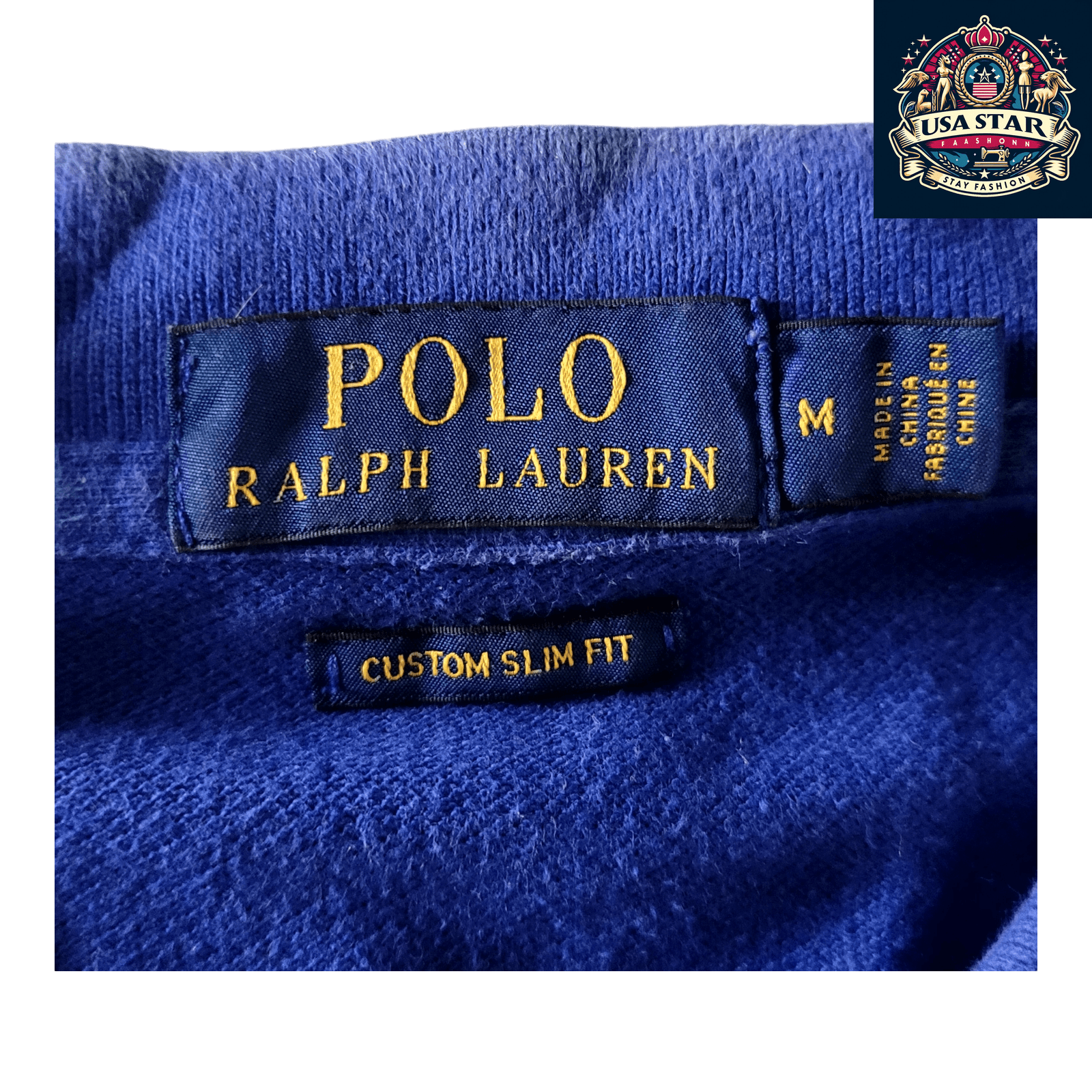 Ralph Lauren Polo Shirt for Men, Custom Slim Fit, Vibrant Blue, Size M - Stylish & Comfortable - USASTARFASHION