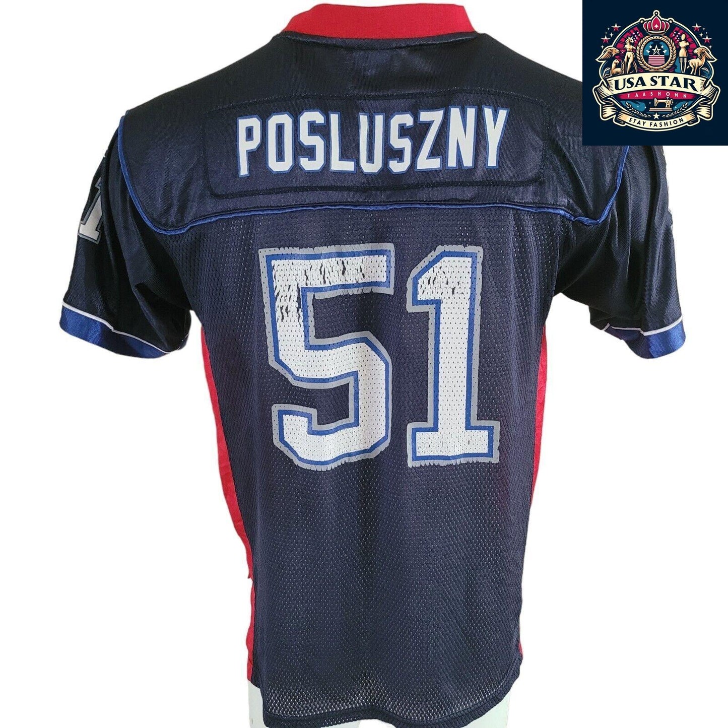 Reebok Buffalo Bills Paul Posluszny #51 NFL Jersey Shirt Youth XL (18-20) Adult S, Vintage Style - USASTARFASHION