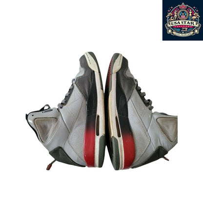 Jordan Flight Leather Grey Basketball Shoes Size 6 UK With Ankle Support And Cushioning - USASTARFASHION