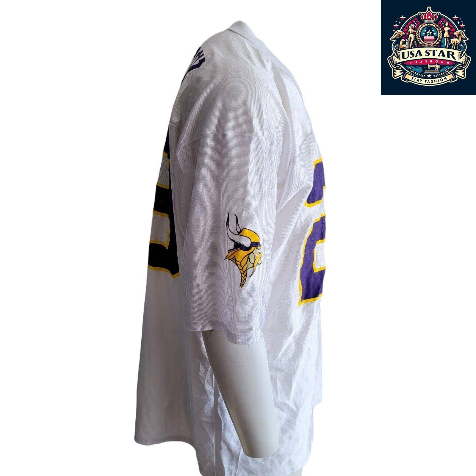 Authentic Minnesota Vikings Jersey XL - Peterson Name, 100% Polyester, Lightweight, moisture-wicking - USASTARFASHION