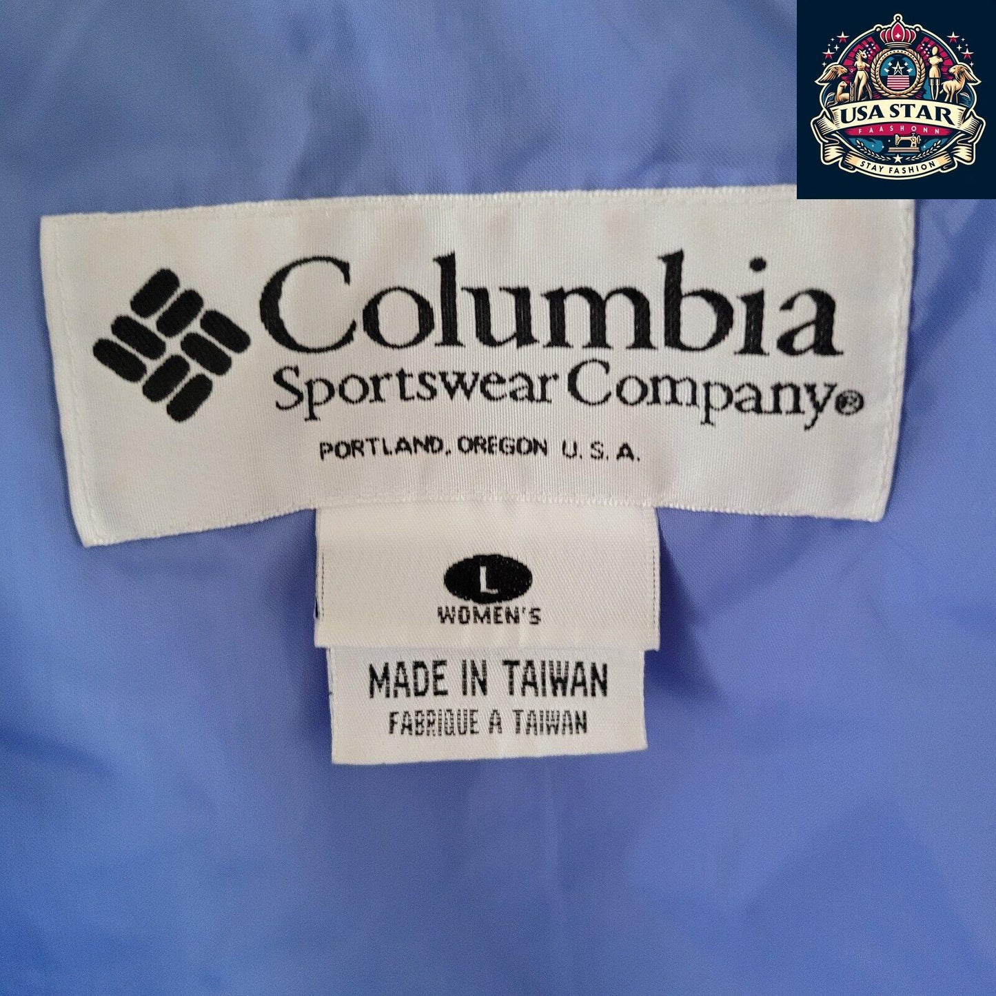 Columbia Women's Waterproof Jacket Size L - 100% Waterproof, Lightweight, Breathable in Stylish Blue - USASTARFASHION