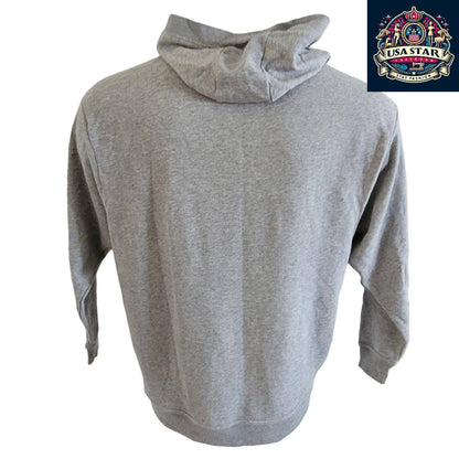 Nike Men's Hoodie, Small Grey with Adjustable Drawstring, Front Pocket, Stylish & Comfortable - USASTARFASHION