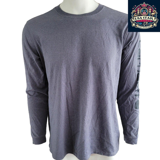 Carhartt Youth Long Sleeve T-Shirt Gray XL (16-18) - Soft, Durable Crew Neck for Everyday Wear - USASTARFASHION