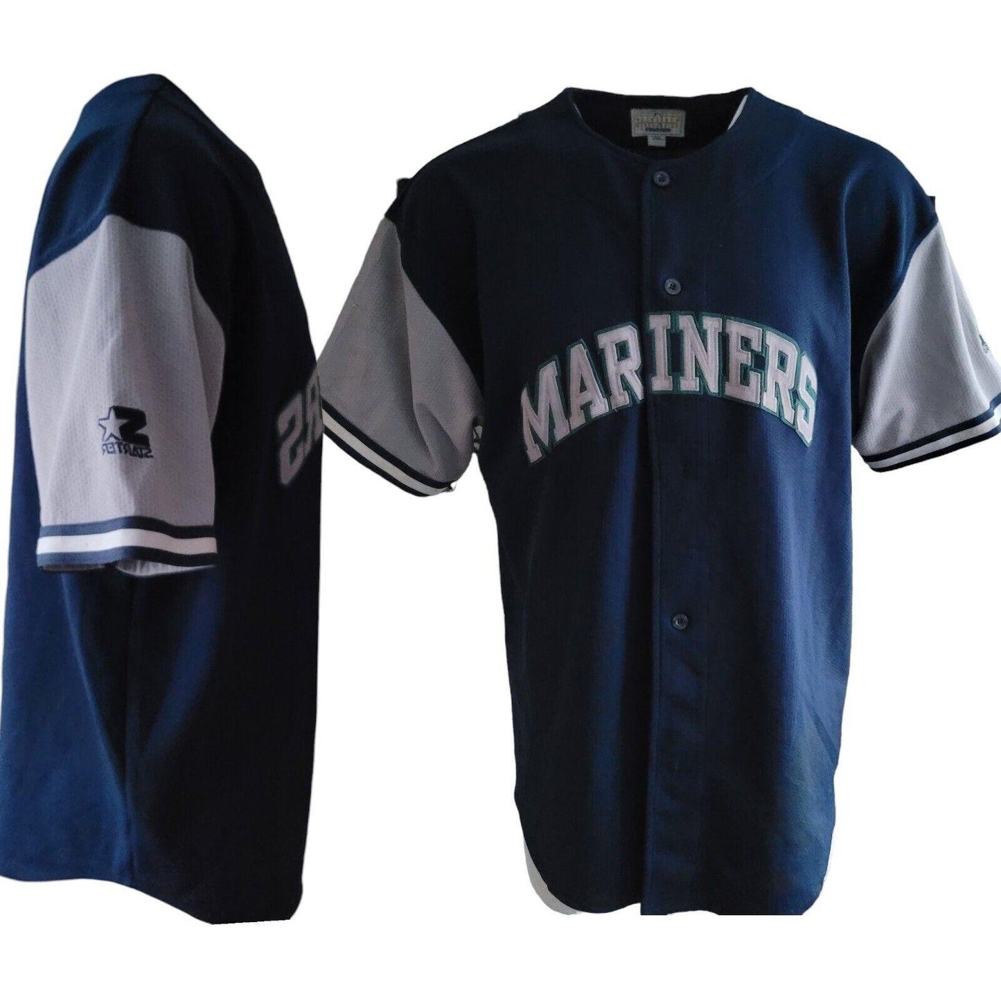 Seattle Mariners Starter Jersey 2XL 90s Vintage MLB Merch - Navy Blue-USASTARFASHION