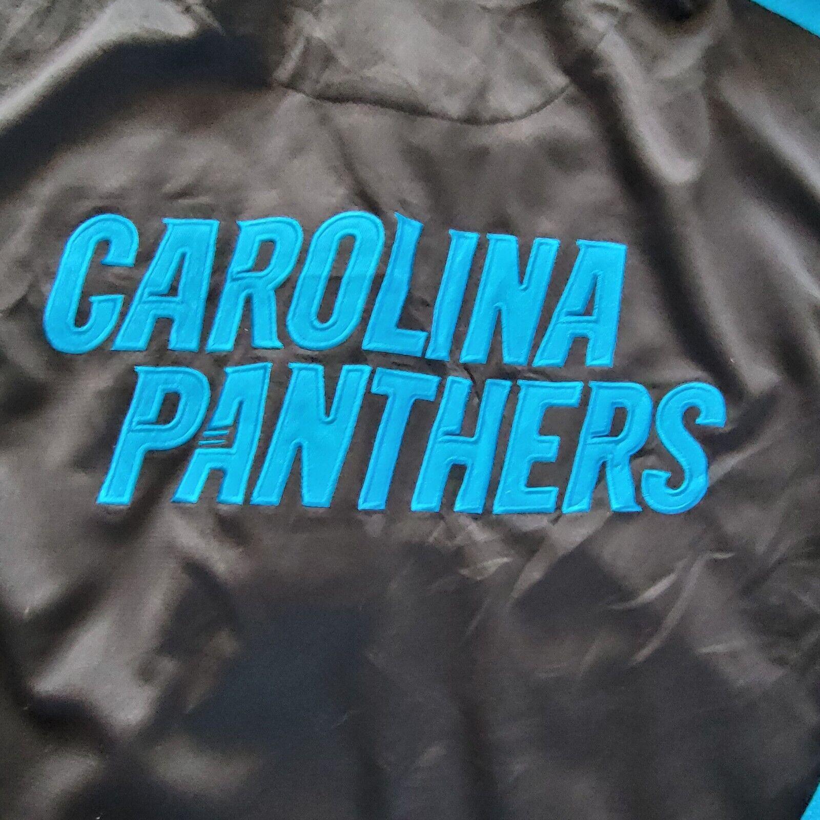 GIII Carolina Panthers Track Jacket Size L Vintage Authentic Collectible-USASTARFASHION