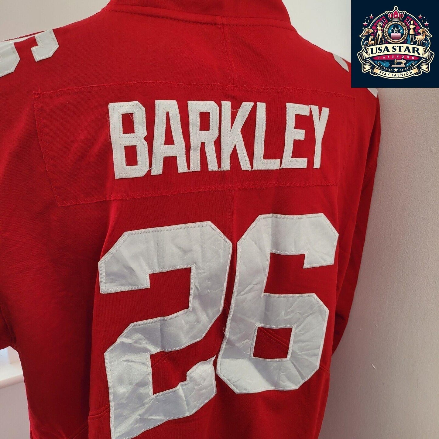 Saquon Barkley Jersey #26 New York Giants XL Red | Authentic NFL On-Field Design by Nike - USASTARFASHION