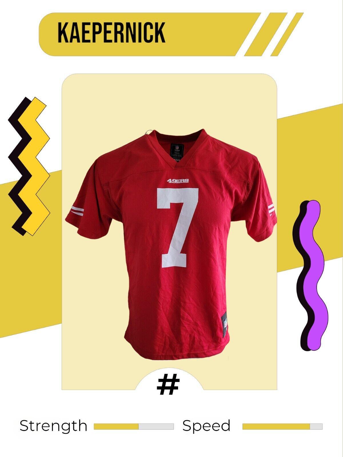 NFL Youth XL Red 49ers #7 Kaepernick Football Jersey - Team Spirit & Comfort Fit-USASTARFASHION