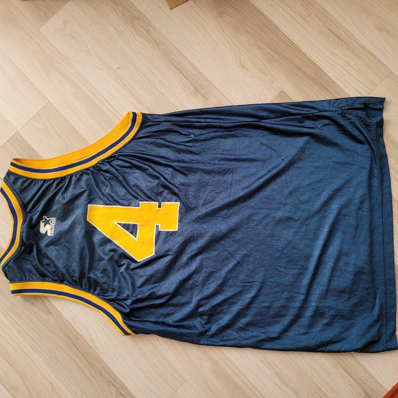 Michigan Chris Webber Starter #4 Vintage Basketball Jersey Size 48 Large-USASTARFASHION