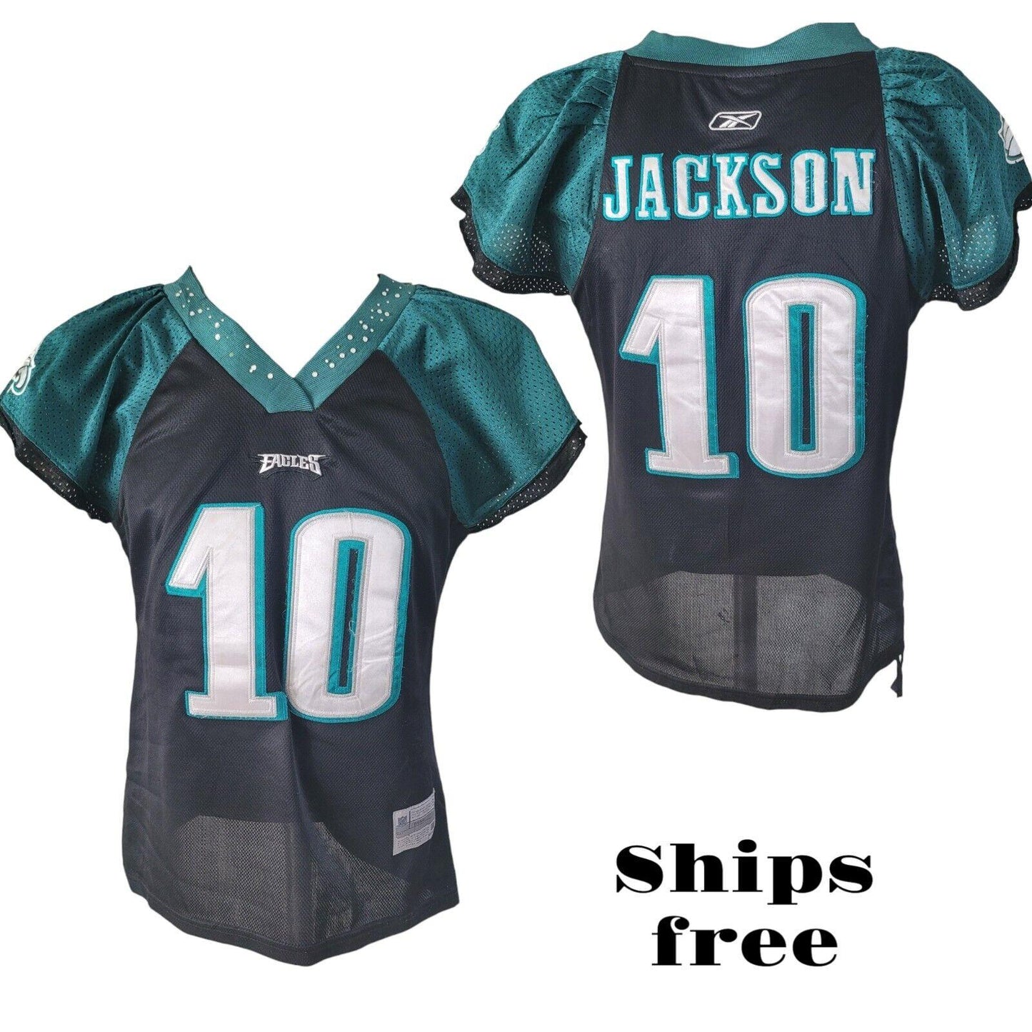 NFL Philadelphia Eagles Reebok On Field Jersey #10 Jackson Women's Size Small-USASTARFASHION