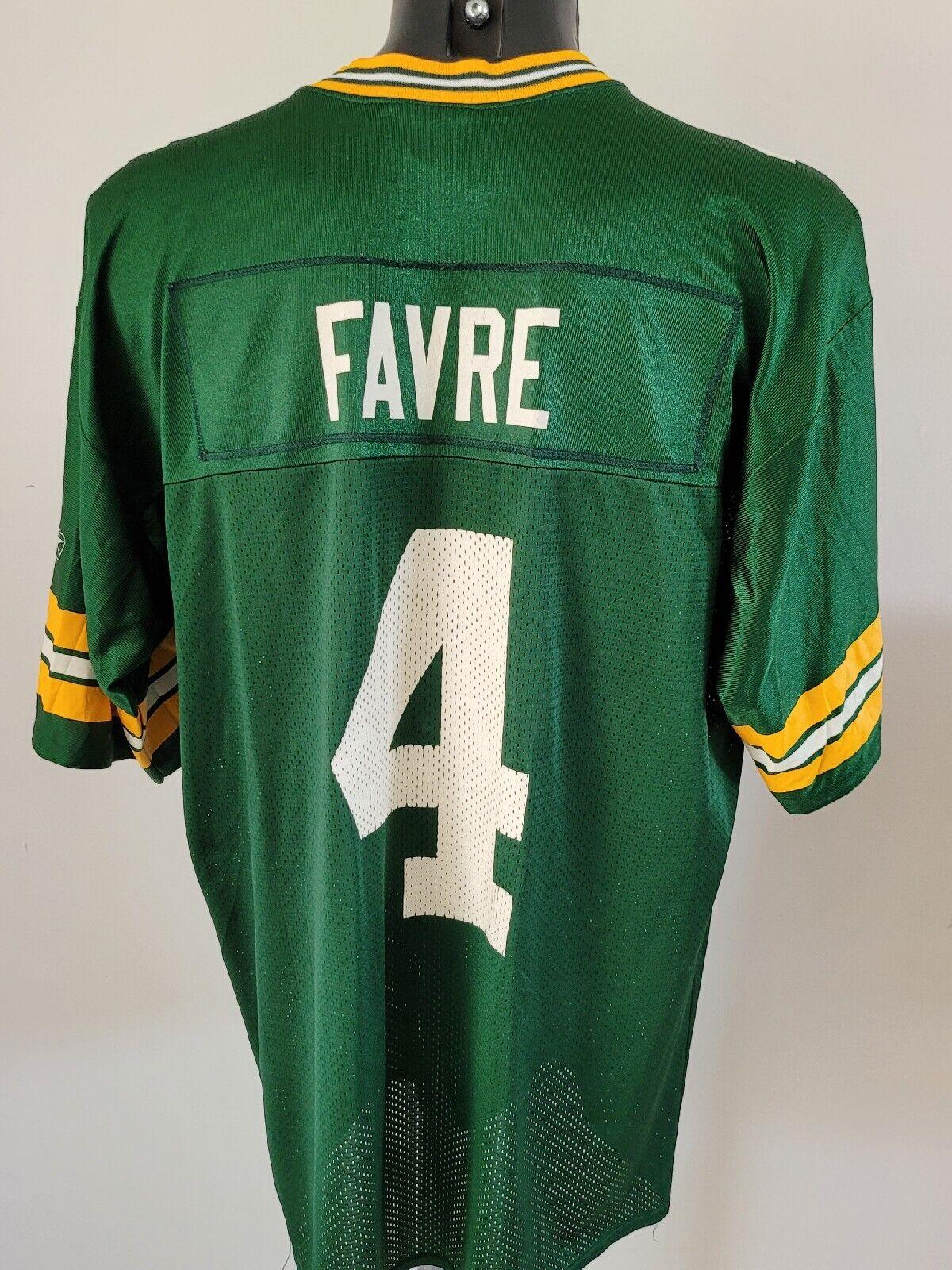 NFL Brett Favre #4 Green Bay Packers Football Jersey Mens X-Large 48 Jersey...-USASTARFASHION