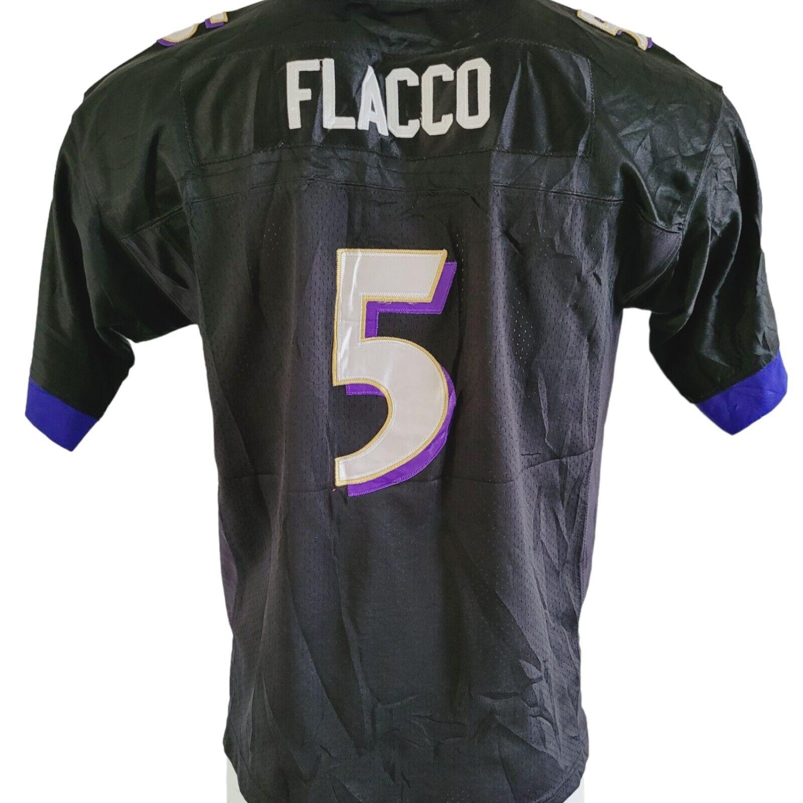 Joe Flacco #5 Baltimore Ravens Black Reebok NFL Jersey - Medium-USASTARFASHION