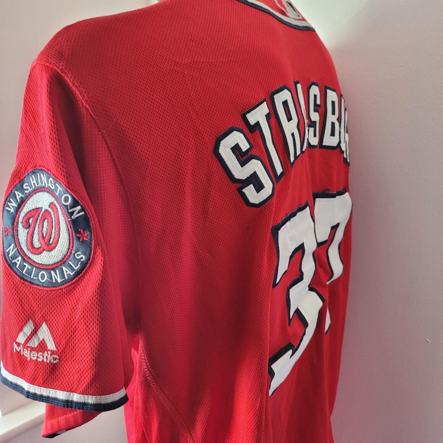 Washington Nationals Strasburg #37 Baseball Jersey by Majestic - Size 44-USASTARFASHION