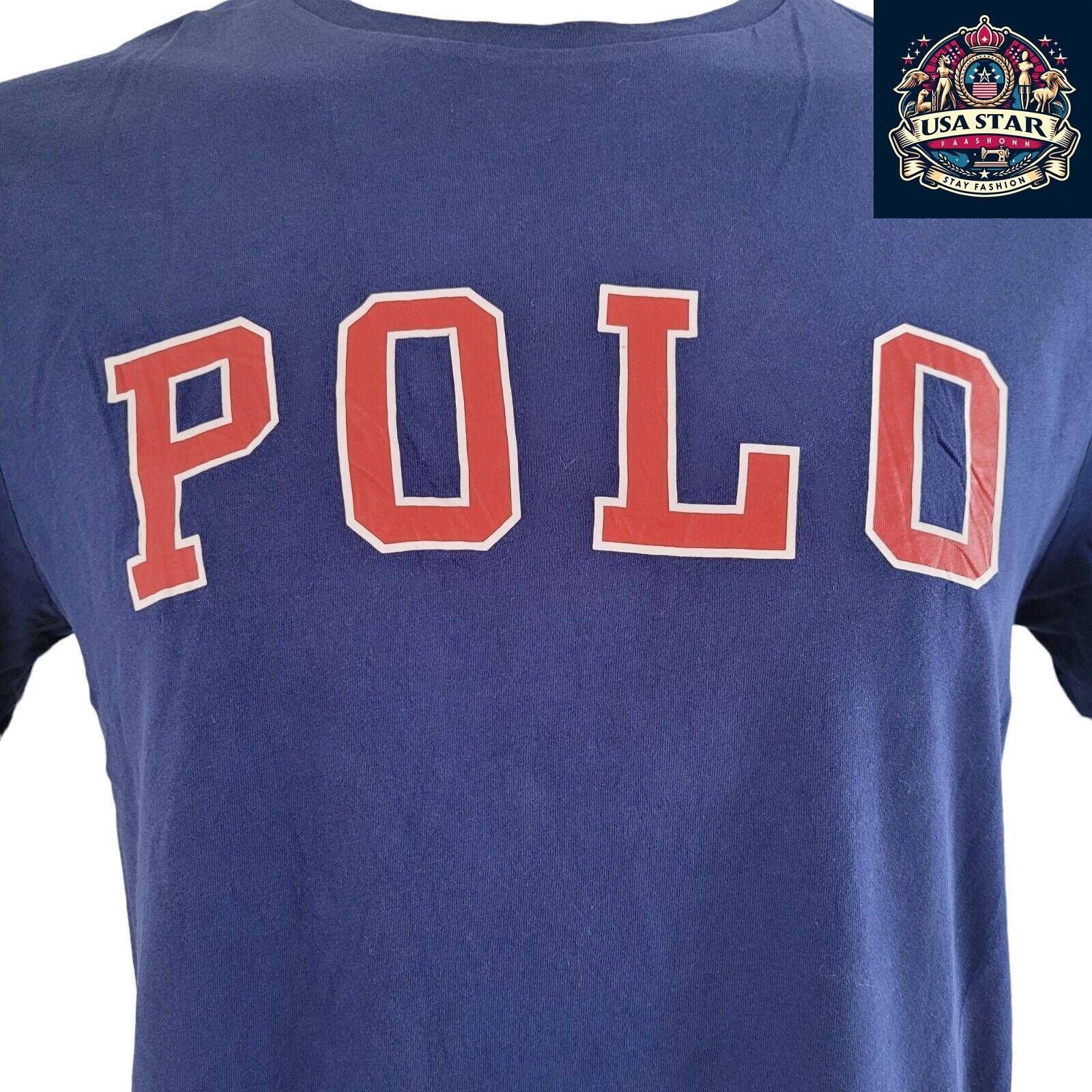 Polo Ralph Lauren Navy Crew Neck T-Shirt Size L - Premium Cotton, Timeless Design, RRP £85 - USASTARFASHION