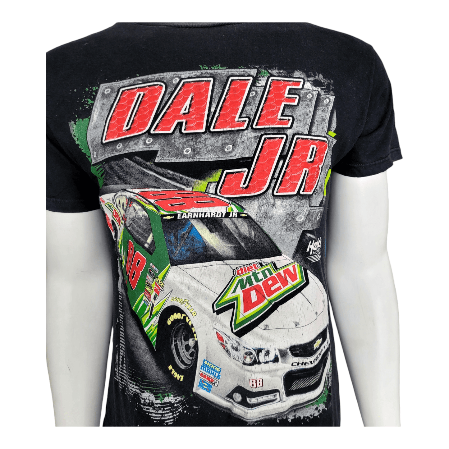 Dale Jr. 88 NASCAR Graphic Tee, XL, Black, Racing Car T-Shirt