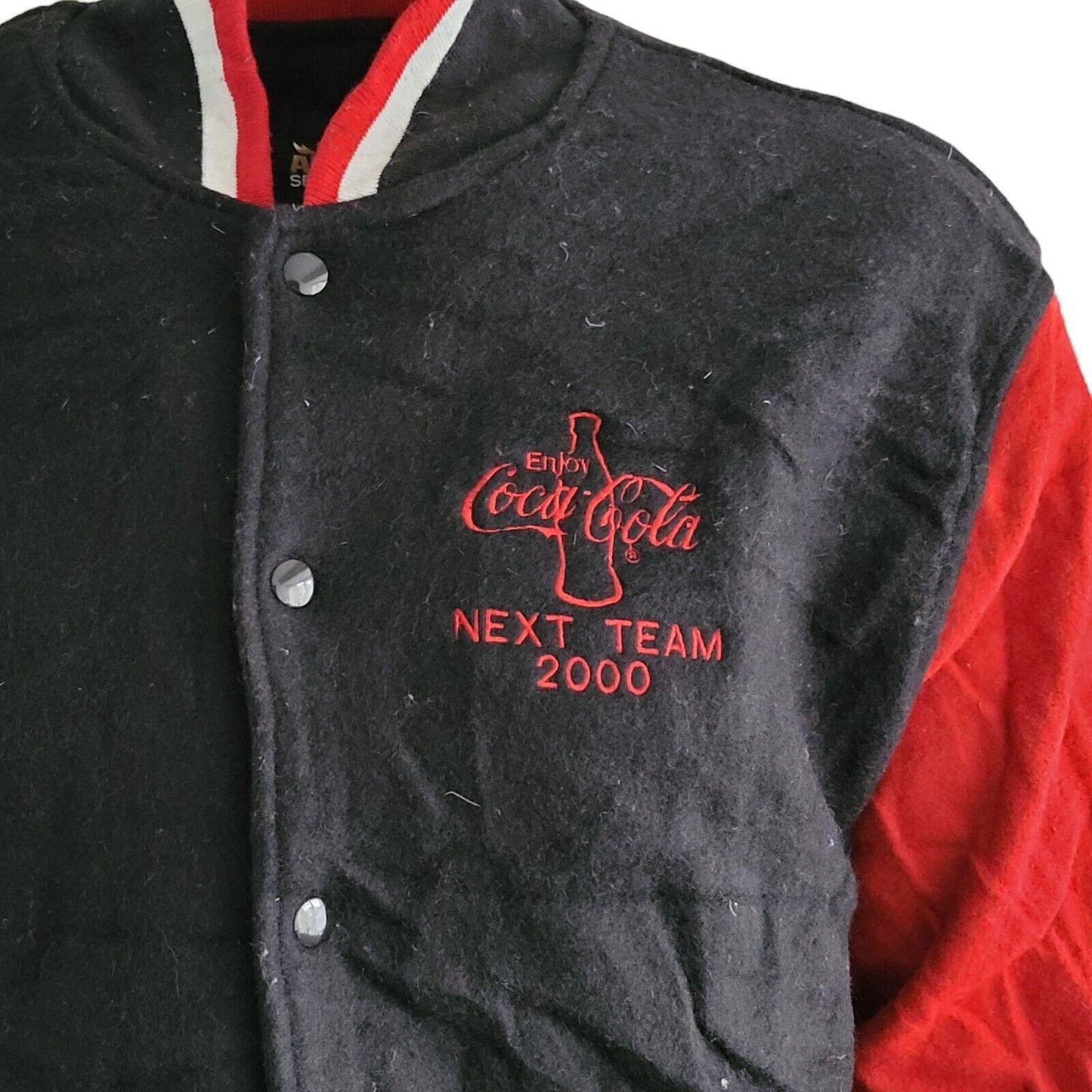 Coca-Cola Auburn SportsWear Fleece Lined Bomber Knit Jacket XL-Men-USASTARFASHION