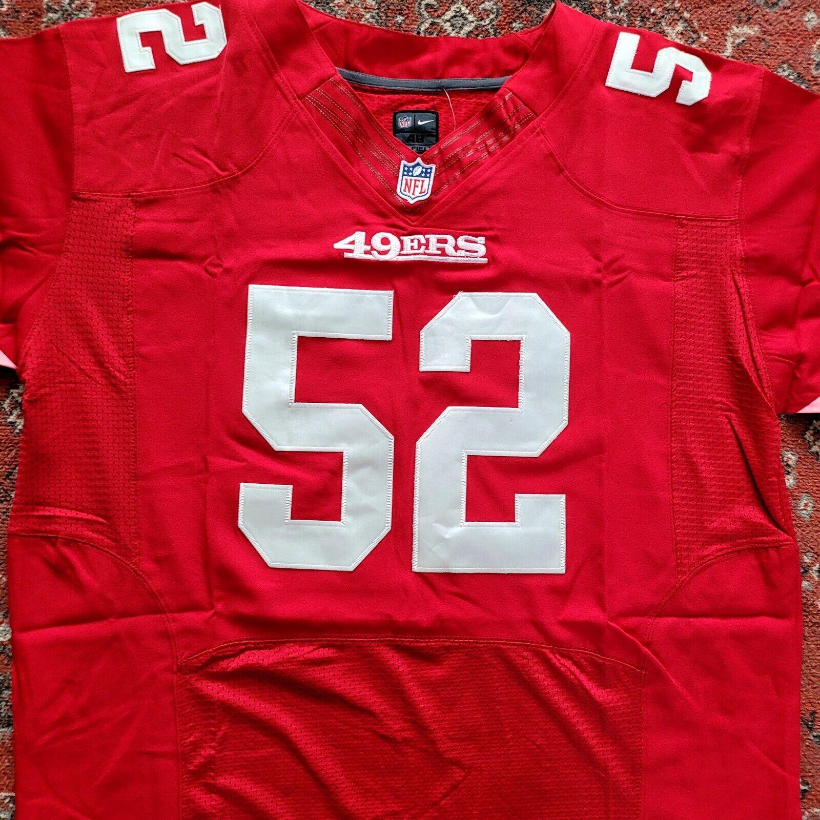 NFL SF 49ers Patrick Willis 52 Jersey Nike Men's Size 48 (m/l)