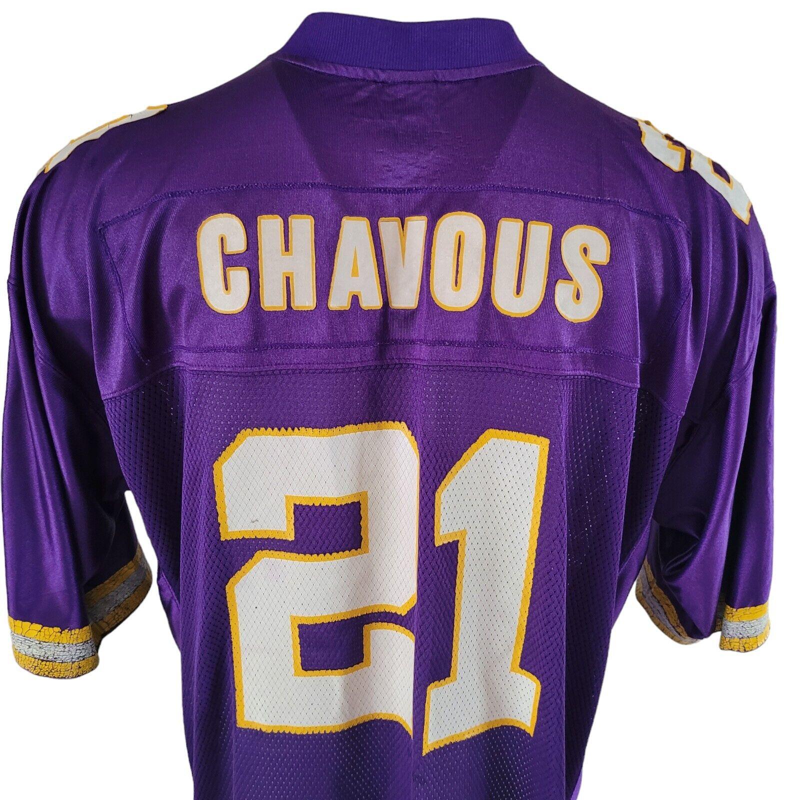 NFL Minnesota Vikings CHAVOUS #21 Men's XL Jersey Purple Retro Vintage-USASTARFASHION