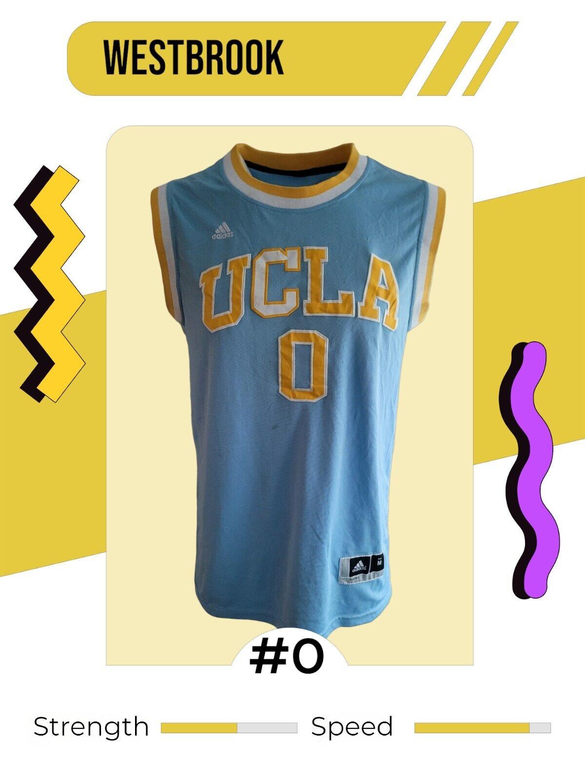 Custom UCLA Russell Westbrook #0 Basketball Jersey - Men's Adidas Size M-USASTARFASHION