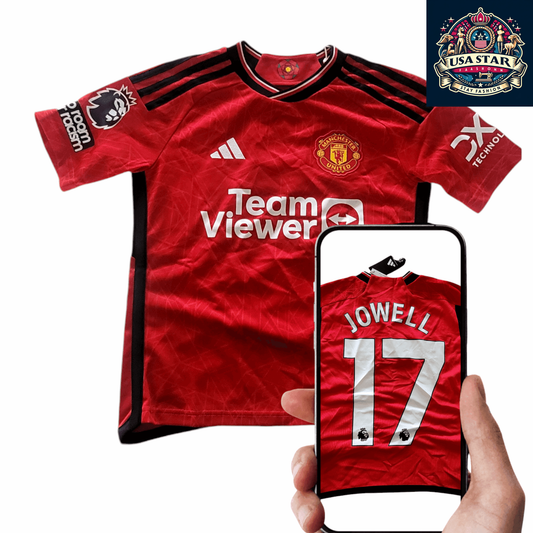 Adidas Manchester United Jersey 9-10 Years Lightweight Breathable Jowell 17 for Kids 2023 - USASTARFASHION