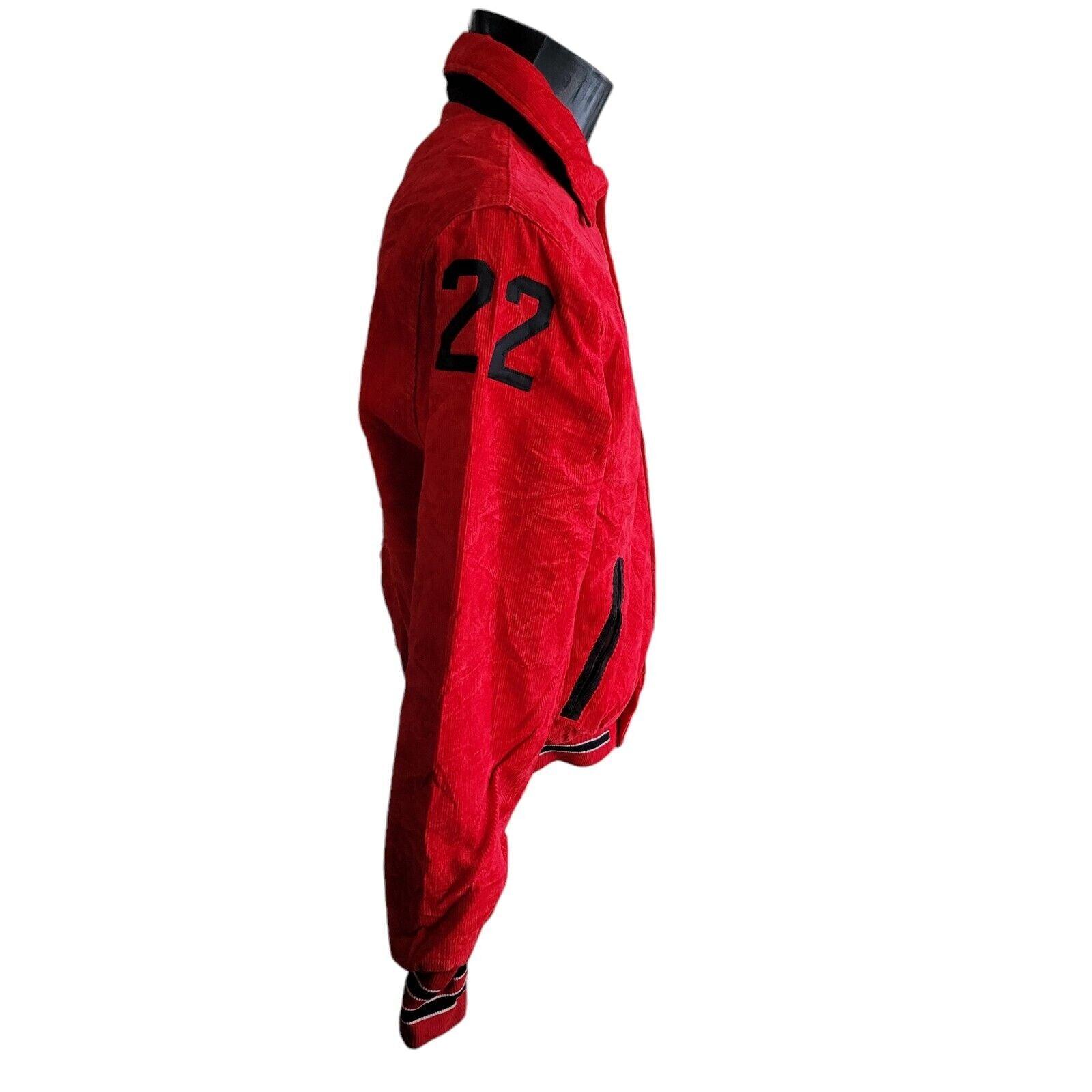 Troy Barrington Soccer 22 Jacket | Versity Red Cotton | Size S-USASTARFASHION