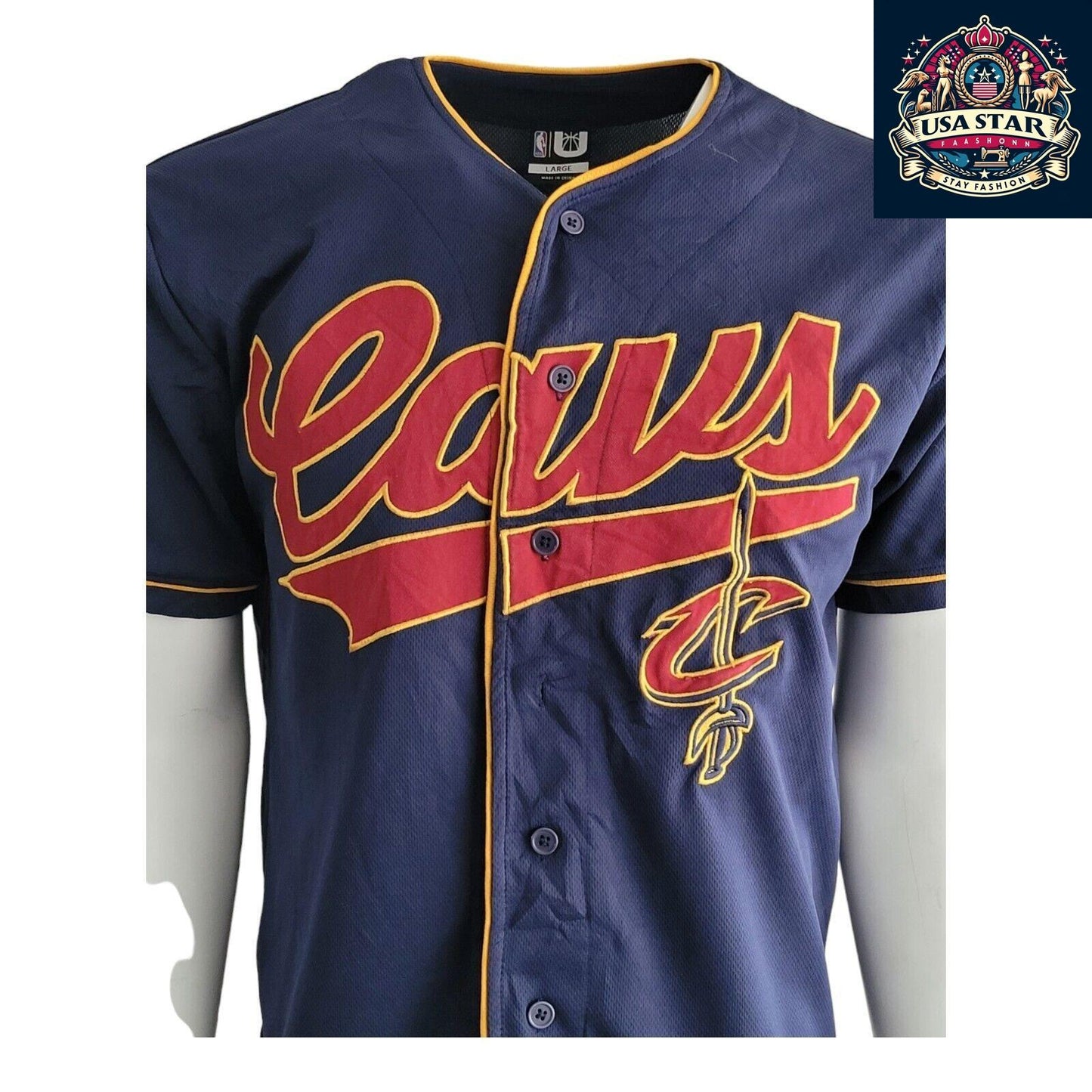 Cleveland Cavaliers Basketball Jersey Large - High-Quality Fabric, Excellent Condition, Perfect Fit - USASTARFASHION