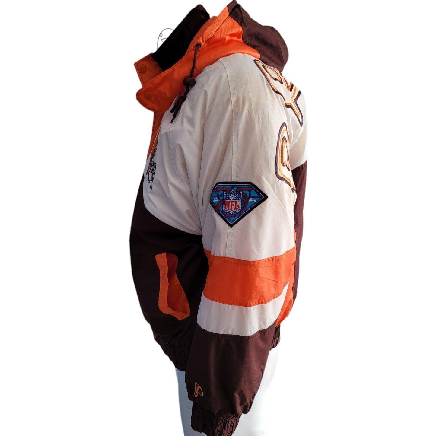 Cleveland Browns Pro Player Jacket – 90s NFL Embroidered Sz M Men's Coat-USASTARFASHION