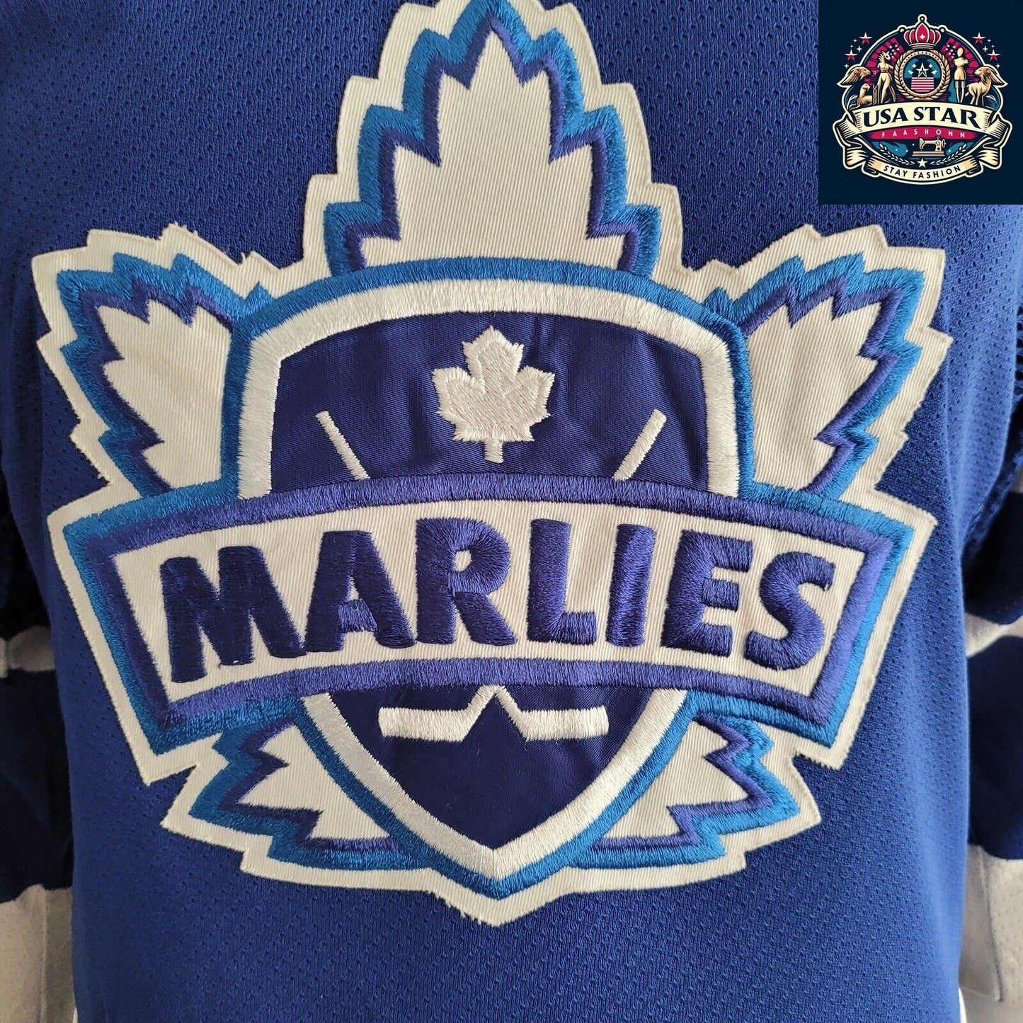 Reebok Toronto Marlies Jersey Youth Large - Men’s Large Navy Blue Hockey T-Shirt AHL Team Gear - USASTARFASHION