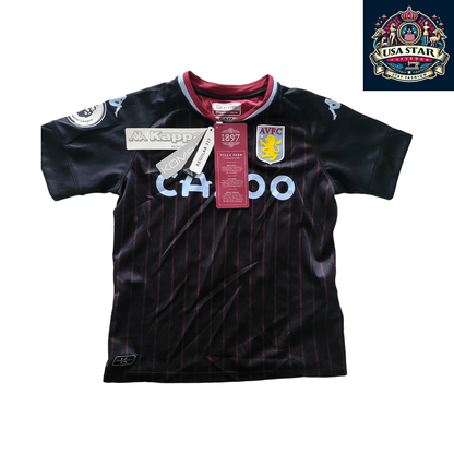 Kappa Aston Villa Kids Jersey Clarke #12 - Size 8Y - Regular Fit, Breathable Fabric, Free Shipping - USASTARFASHION