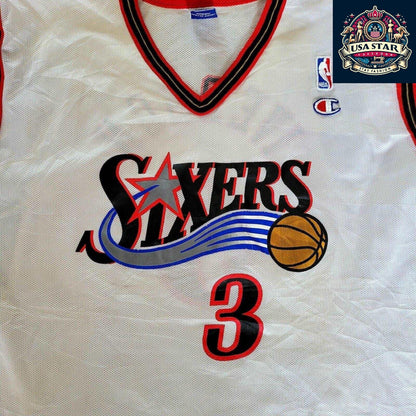 Allen Iverson #3 Jersey – Champion Brand XL (44) | Philadelphia 76ers Basketball Memorabilia - USASTARFASHION