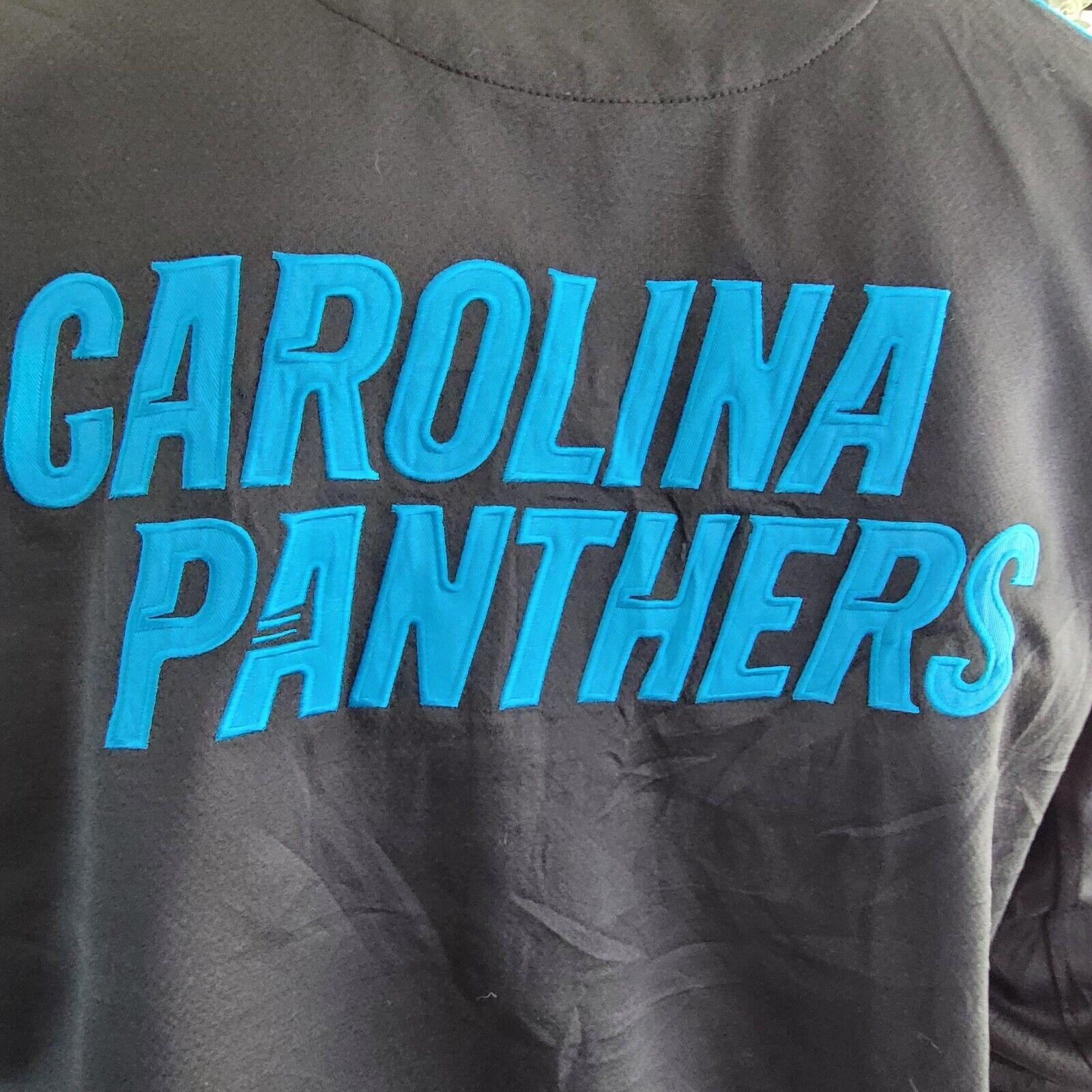 GIII Carolina Panthers Track Jacket Size L Vintage Authentic Collectible-USASTARFASHION