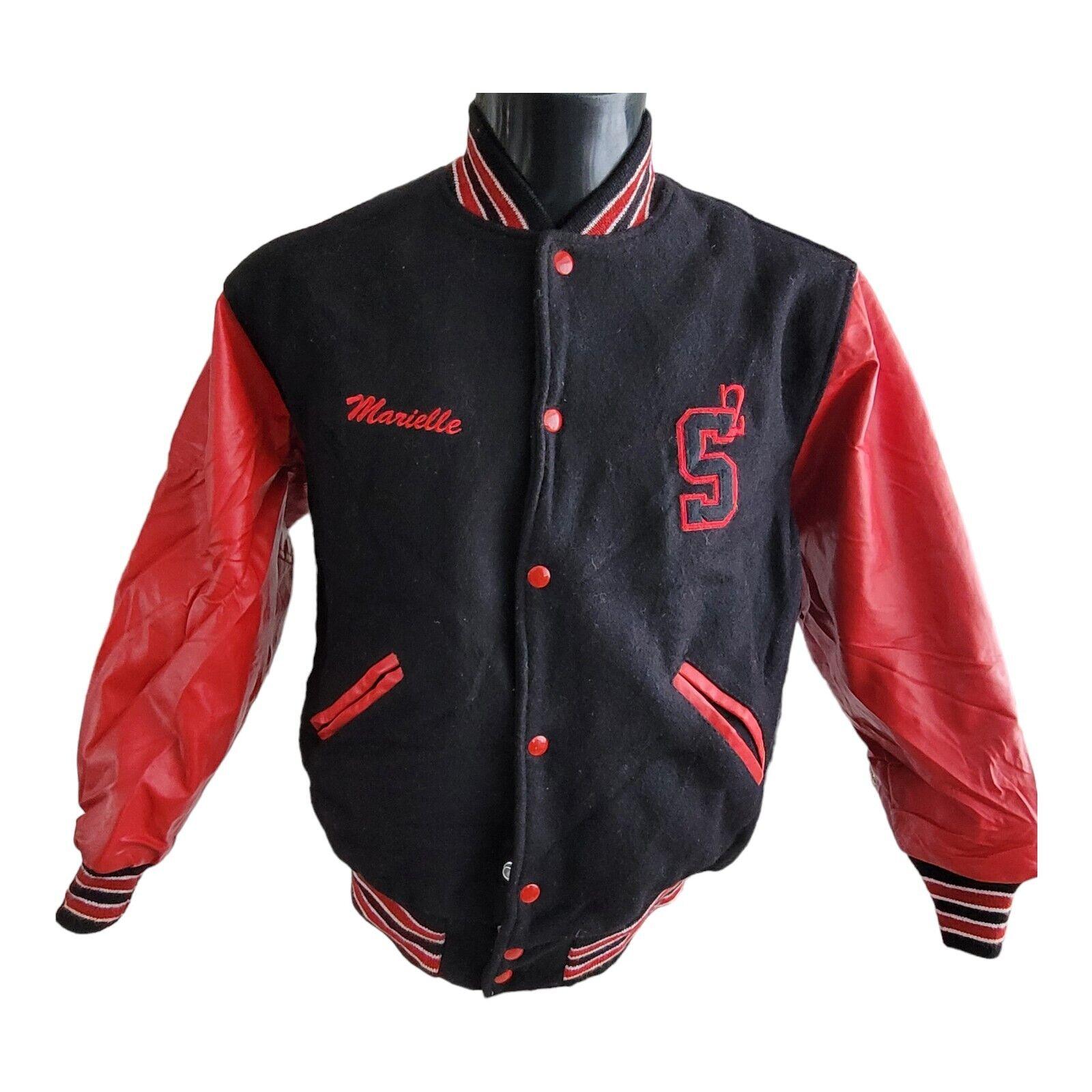 Soul Shock Marielle Varsity Wool Leather Jacket XS by Game Made In USA-USASTARFASHION