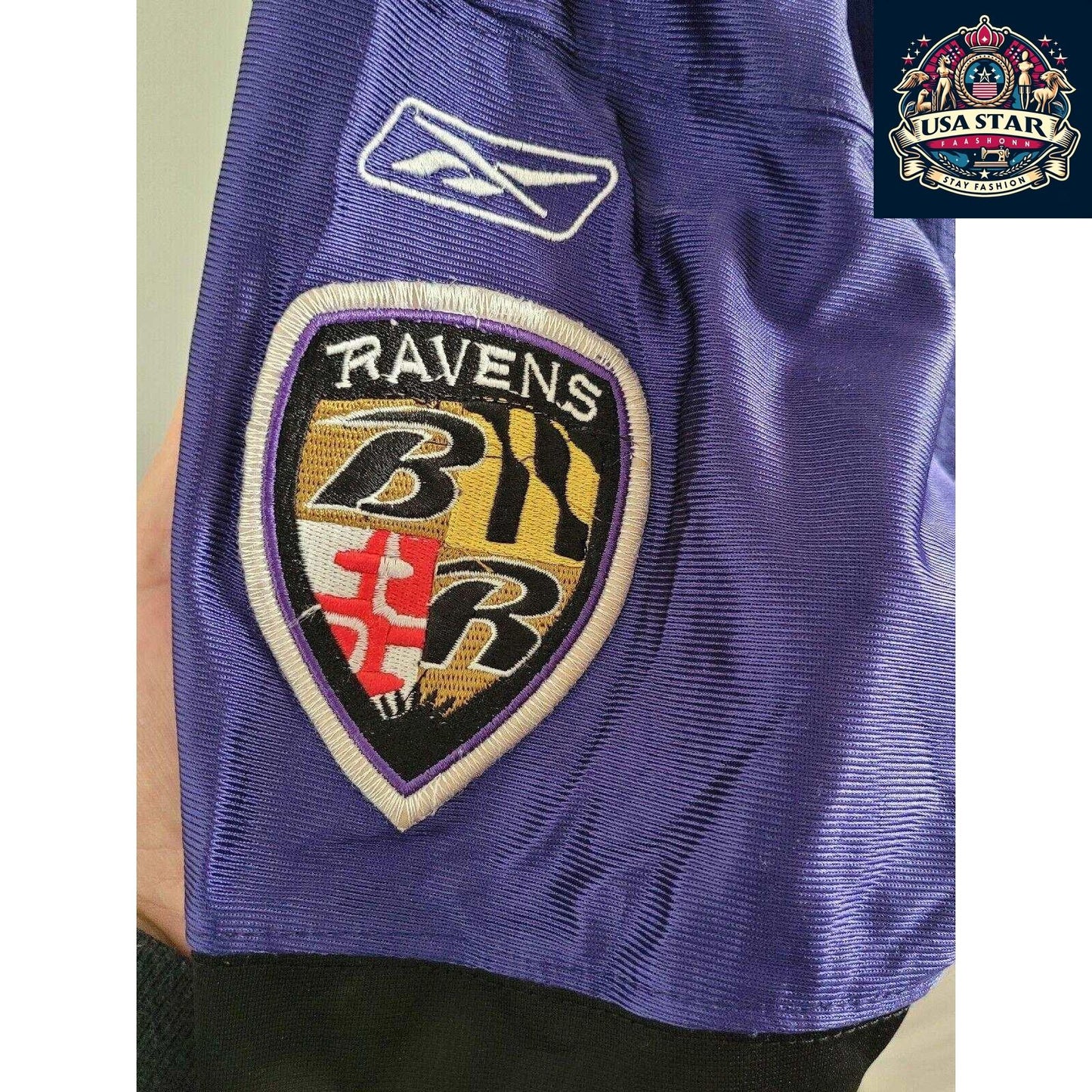 Baltimore Ravens Authentic Reebok Jersey Adult Large #27 Ray Rice - Comfortable & Durable NFL Apparel - USASTARFASHION