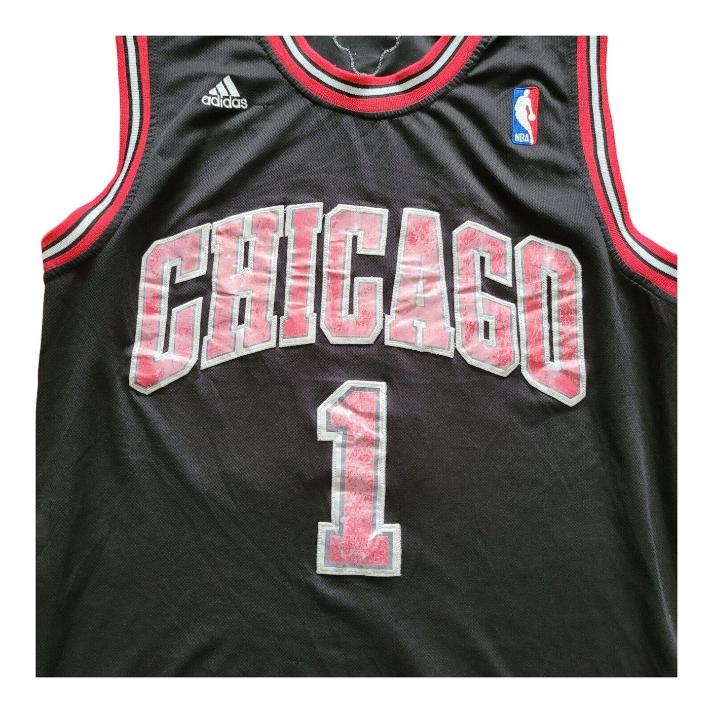 Vintage Adidas #1 Derrick Rose Chicago Bulls NBA Basketball Jersey - Size Large-USASTARFASHION