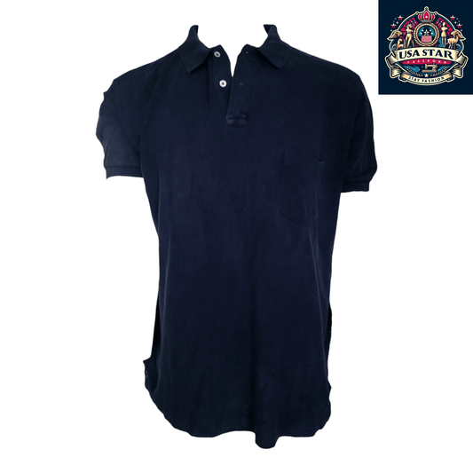 Polo Ralph Lauren Men's Polo Shirt XL Navy Blue - 100% Cotton, Made in USA, Classic Comfort - USASTARFASHION