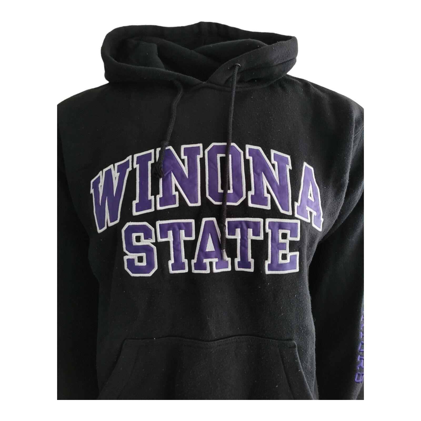 Winona State Warriors Champion Hoodie Size Large Unisex NCAA Minnesota S Official - 2 Pockets-USASTARFASHION