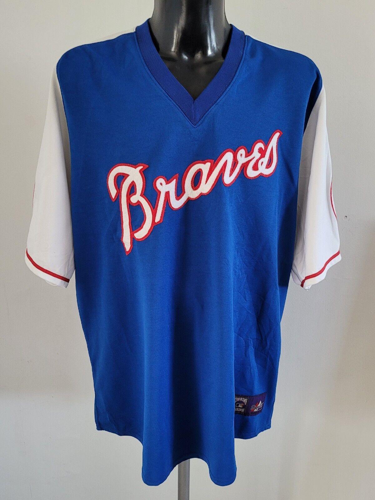 Men's Vintage 90s MLB Atlanta Braves Sewn #2 Mesh Baseball Jersey 2XL-USASTARFASHION