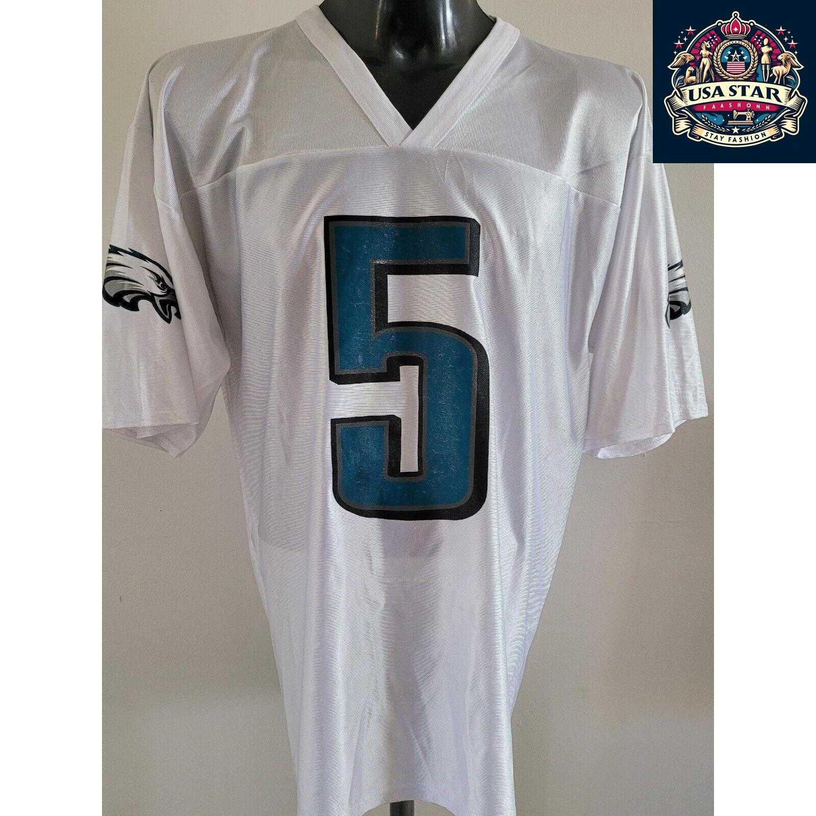 Philadelphia Eagles Jersey McNabb #5 by Reebok, Comfortable Fit, Authentic Team Colors, Size L - USASTARFASHION