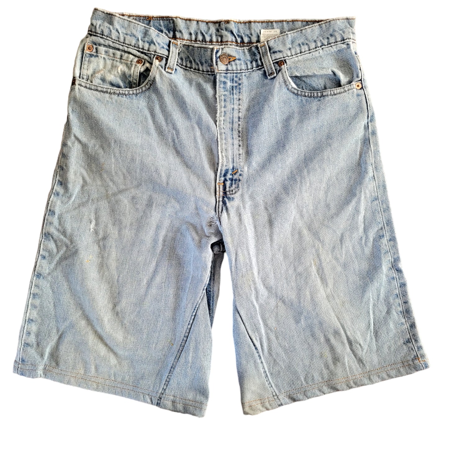 Levi's Men's Light Blue Denim 550 Shorts W36 L31 - Relaxed Fit, Good Condition-USASTARFASHION