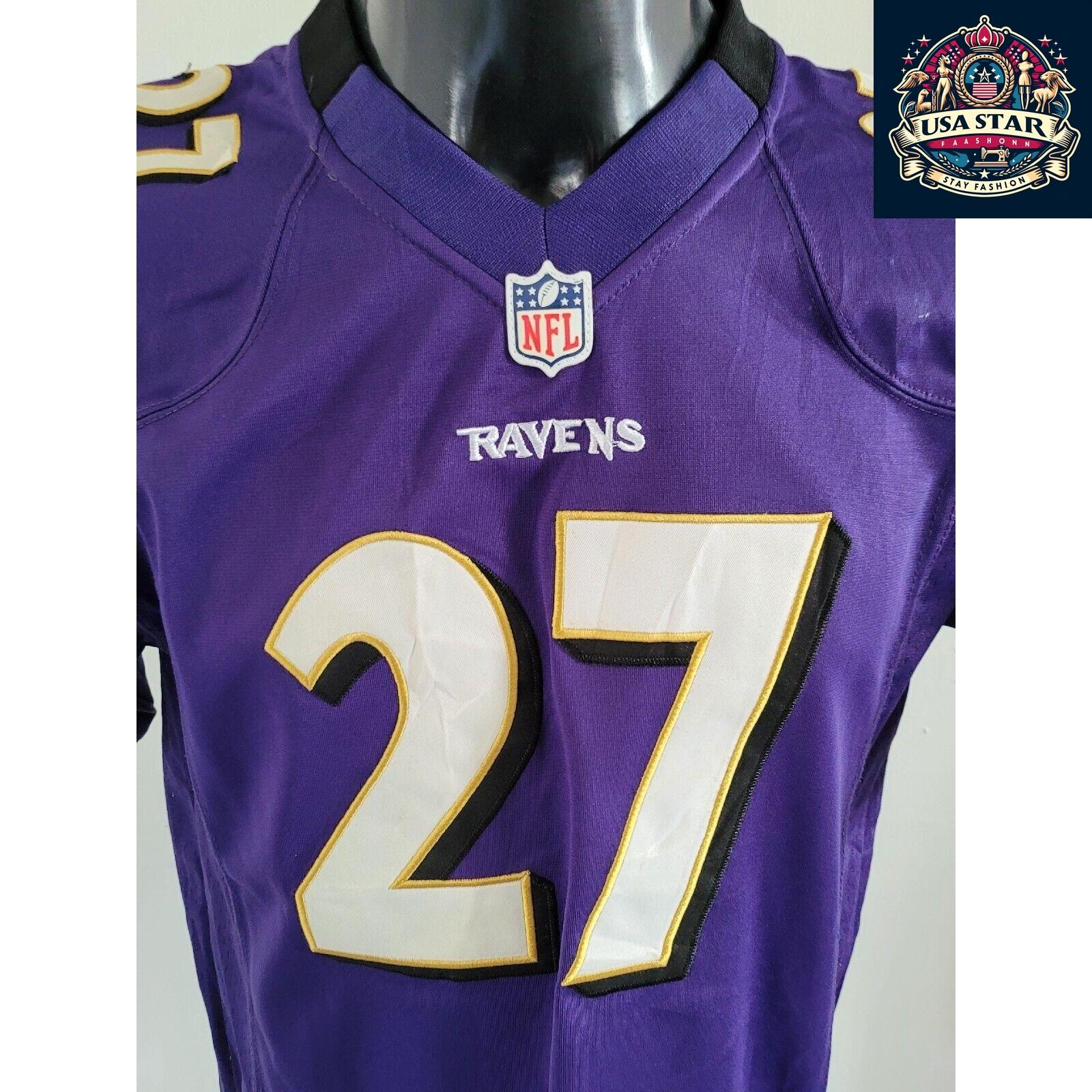 Baltimore Ravens Youth Jersey, Ray Rice #27 XL 18-20 by NIKE - Stylish Purple, Comfortable Fit - USASTARFASHION