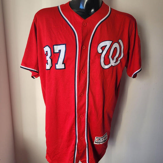 Washington Nationals Strasburg #37 Baseball Jersey by Majestic - Size 44-USASTARFASHION