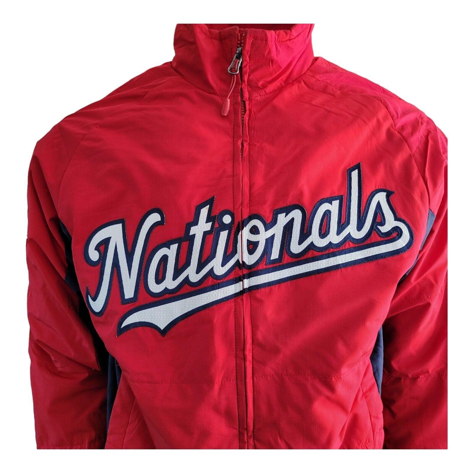 Washington Nationals MLB Majestic Zip Up Logo Fleece Jacket - Size S-USASTARFASHION