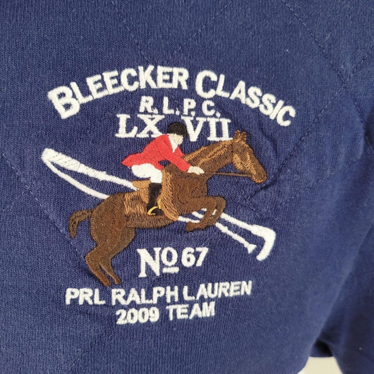 Ralph Lauren Bleecker Polo Shirt XL Blue Cotton Short Sleeve Solid Pattern-USASTARFASHION