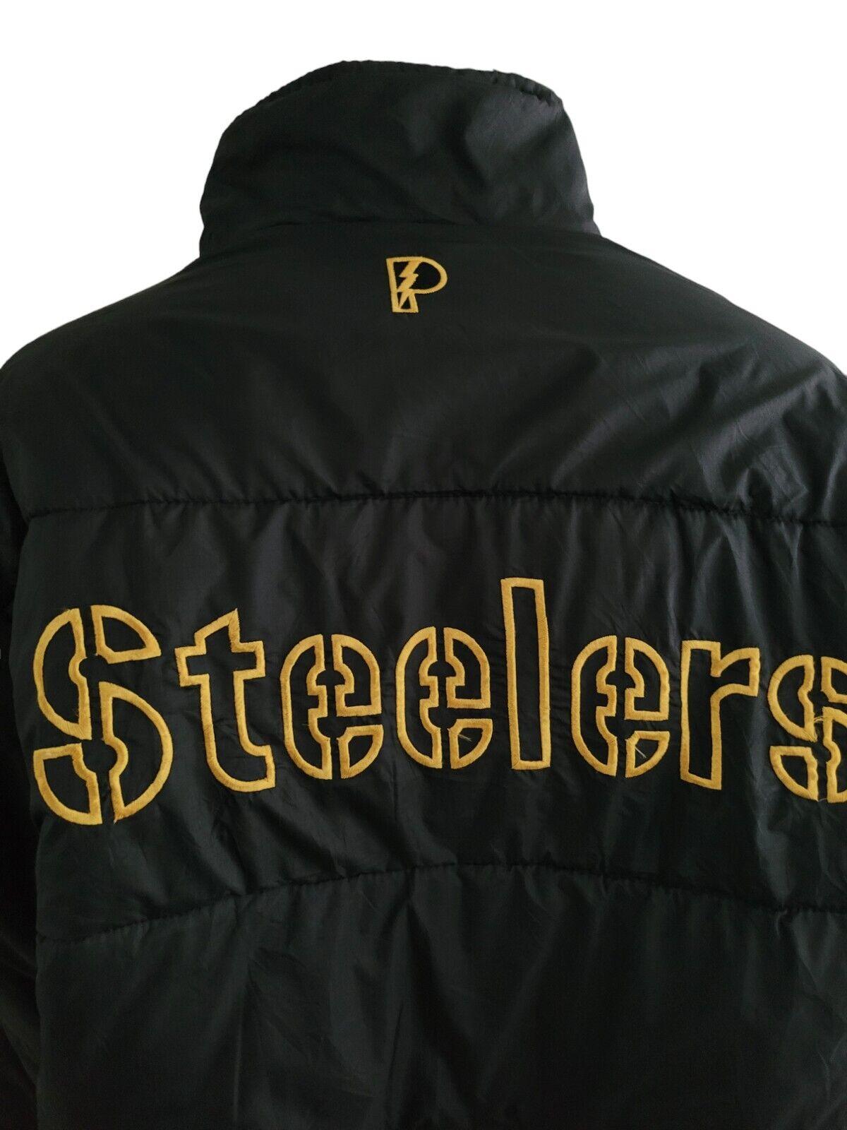 Vintage Pittsburgh Steelers Reversible NFL Puffer Jacket | XL | Made in USA-USASTARFASHION